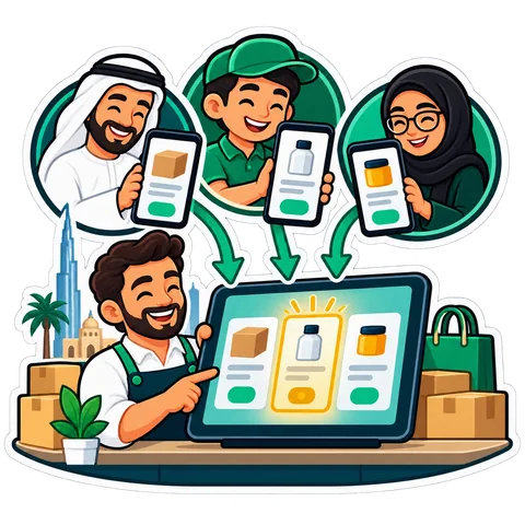 Three suppliers answer the same request on their phones